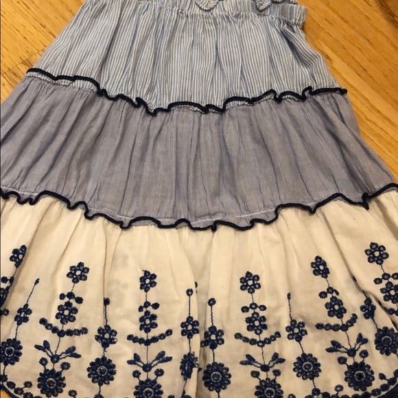 Zara Blue and White Baby Girl Floral dress - Picture 3 of 6
